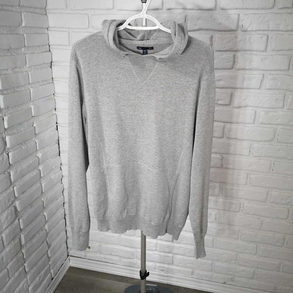 Gap Men's Size Medium Grey Hoodie with Drawstring Hood & Kangaroo Pocket